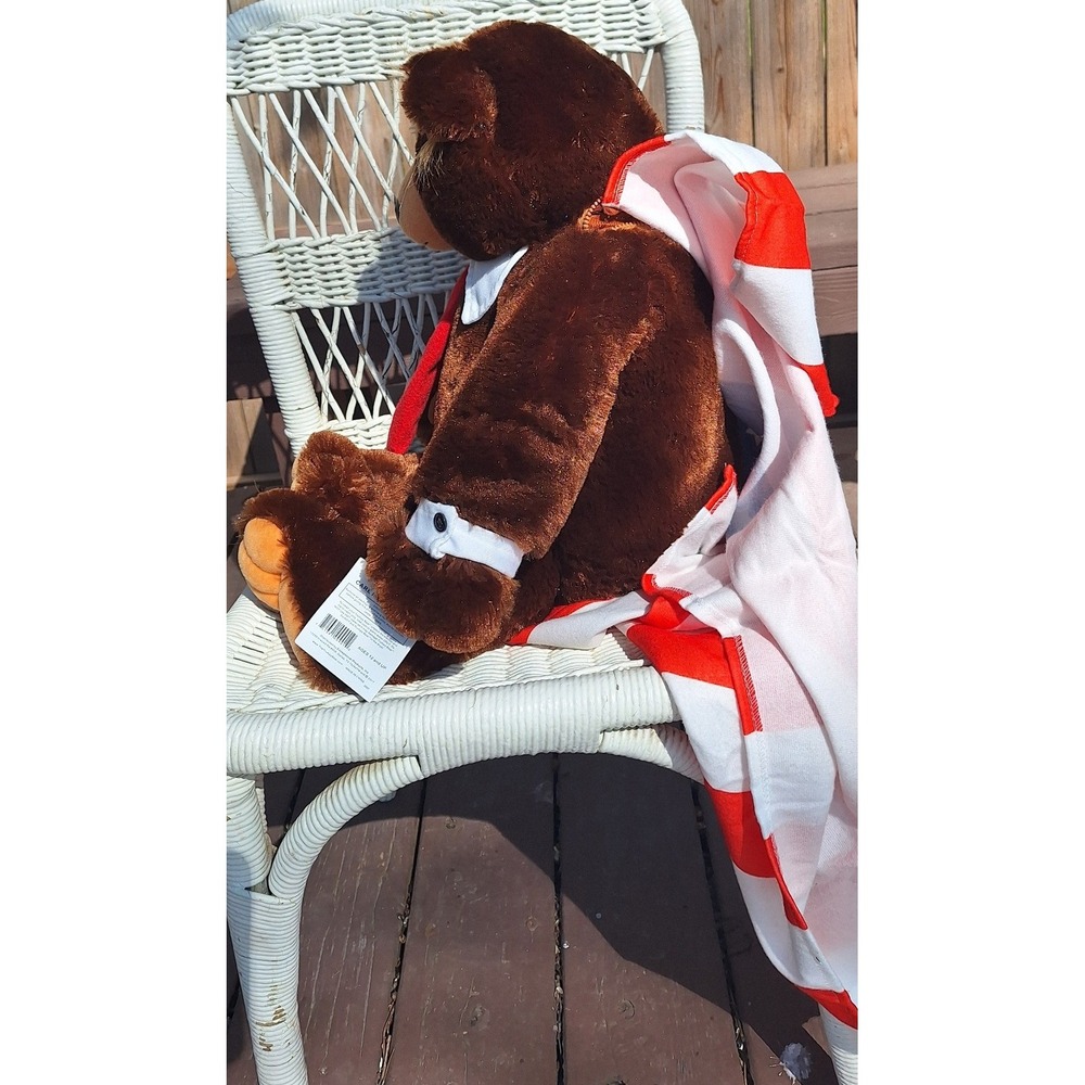 Trumpy Bear Deluxe Plush 22 inch Collectible with American Flag Blanket Inside - Picture 10 of 11